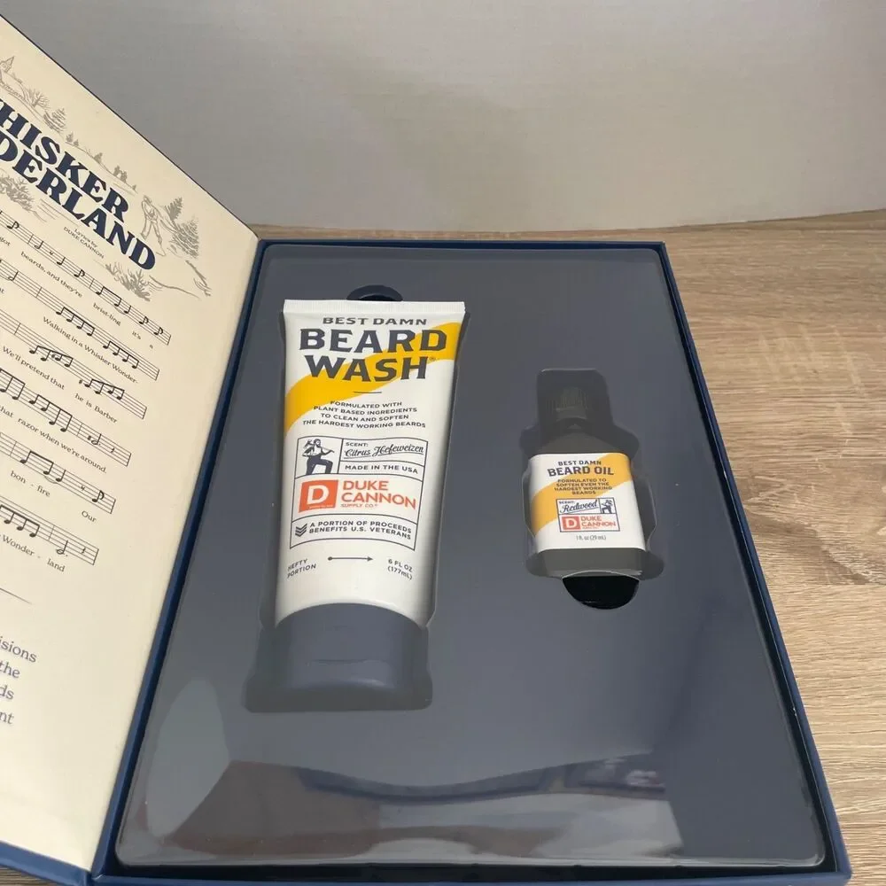 Duke Cannon Whisker Wonderland Vol 2 Beard Care Gift Set w Wash & Oil Sealed